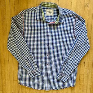 Age Of Wisdom Men Shirt XL Check Button Up Pearl Snap Gingham